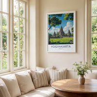 Yogyakarta Poster - Indonesia Travel Art - Ancient Temple Complex Home Decor