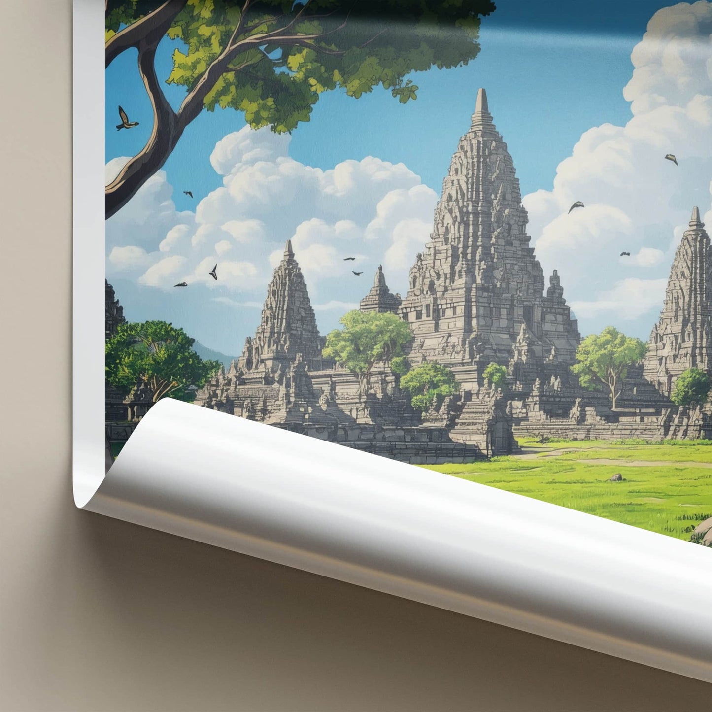 Yogyakarta Poster - Indonesia Travel Art - Ancient Temple Complex Home Decor