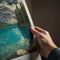 Yoho National Park Poster - Canada Travel Art - Emerald Lake Lodge Wall Decor