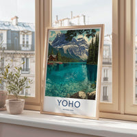 Yoho National Park Poster - Canada Travel Art - Emerald Lake Lodge Wall Decor