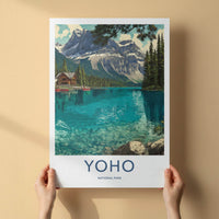 Yoho National Park Poster - Canada Travel Art - Emerald Lake Lodge Wall Decor