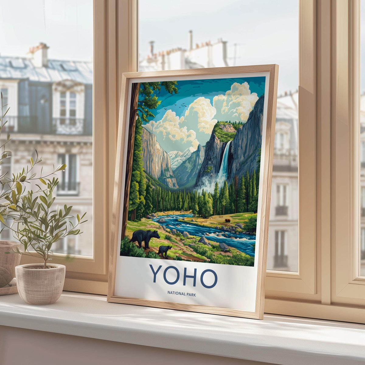 Yoho National Park Poster - Canada Wall Art Featuring Takakkaw Falls