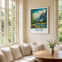 Yoho National Park Poster - Canada Wall Art Featuring Takakkaw Falls
