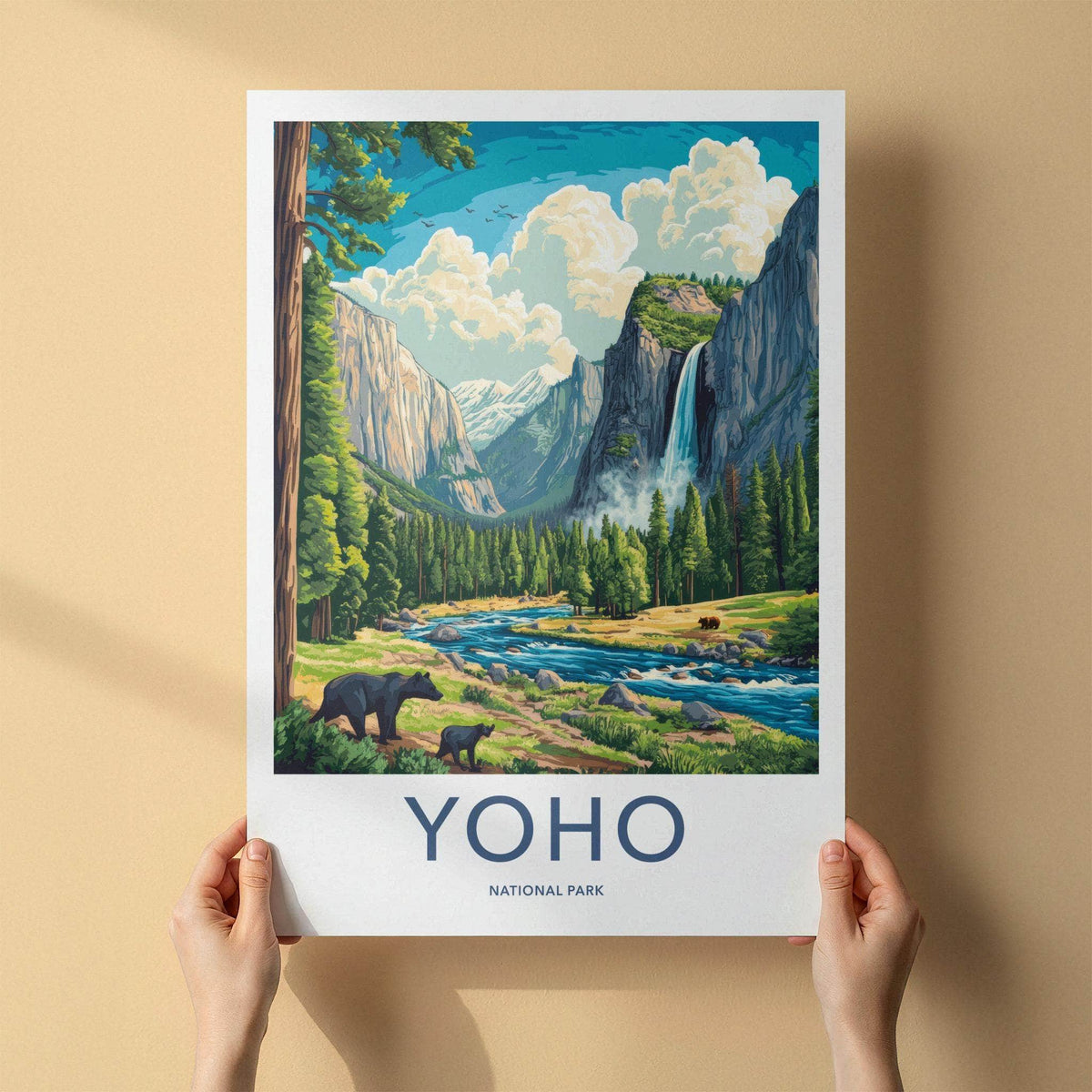 Yoho National Park Poster - Canada Wall Art Featuring Takakkaw Falls