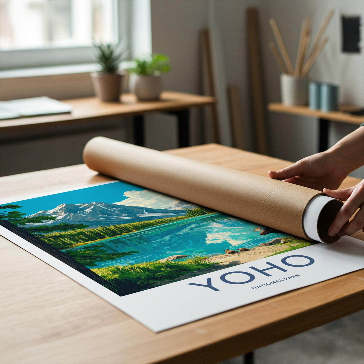 Yoho National Park Poster - Scenic Lake Artwork & Canadian Rockies