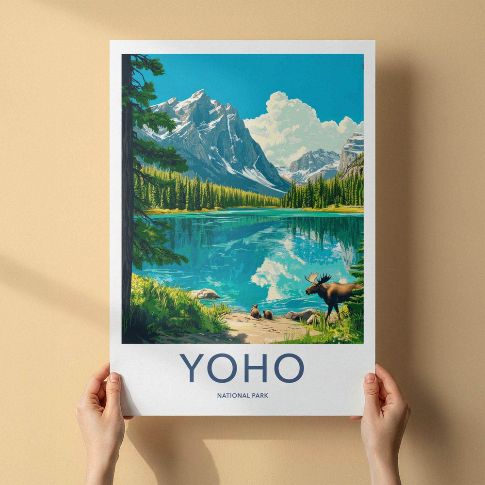 Yoho National Park Poster - Scenic Lake Artwork & Canadian Rockies