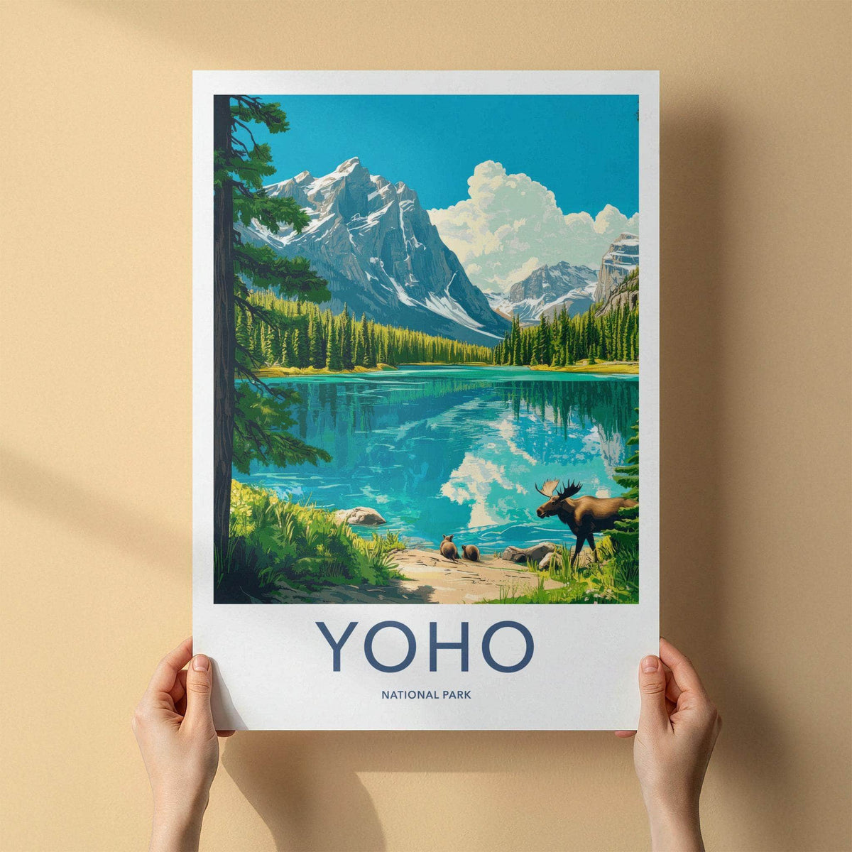 Yoho National Park Poster - Scenic Lake Artwork & Canadian Rockies