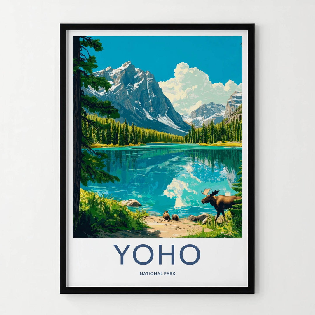 Yoho National Park Poster - Scenic Lake Artwork & Canadian Rockies
