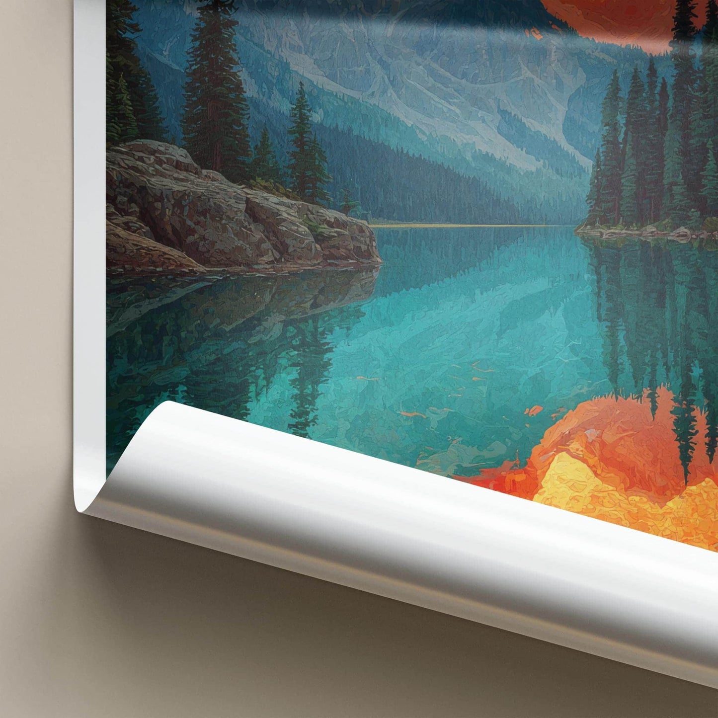 Yoho Poster - Canada Wall Art - Vibrant Alpine Reflection Home Decor