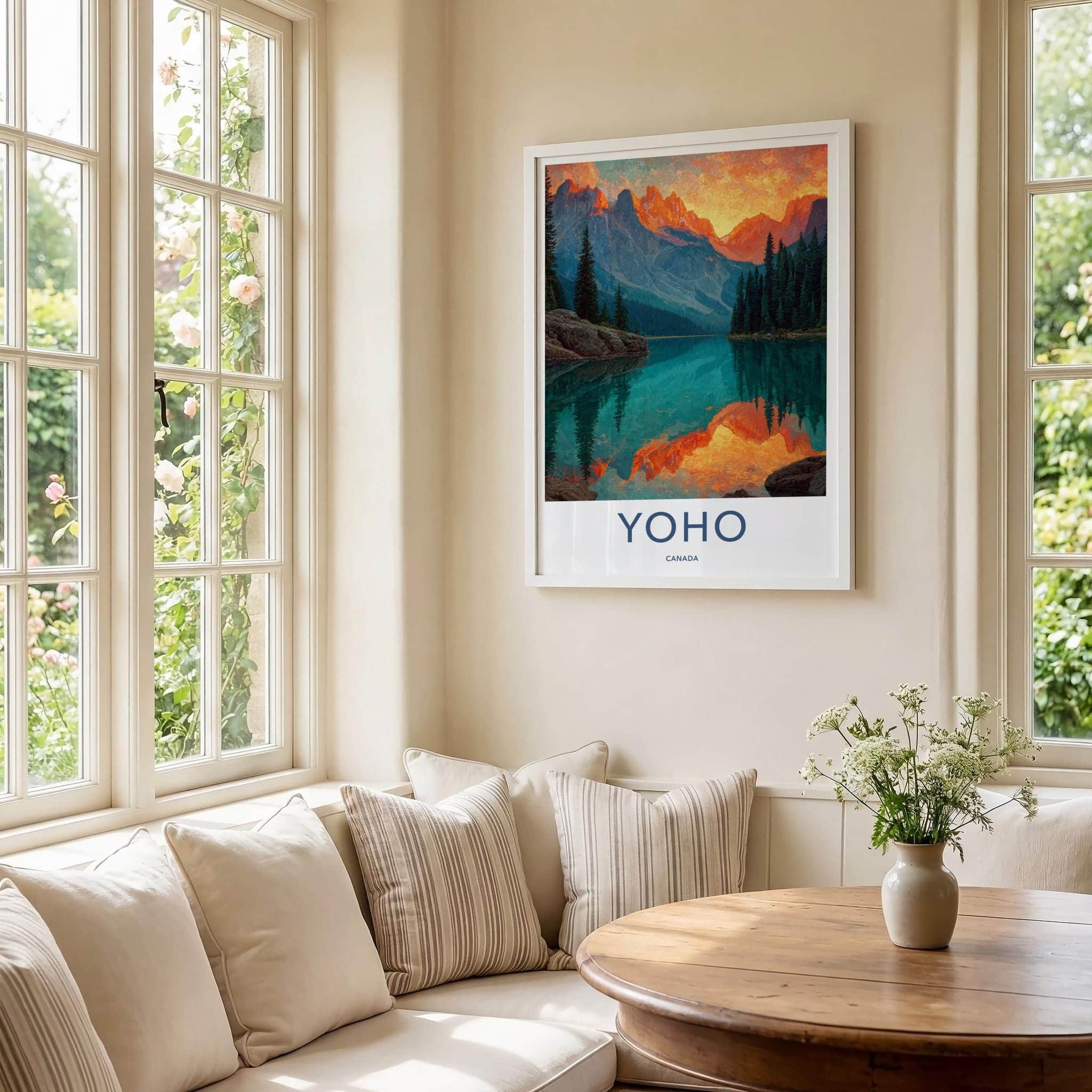 Yoho Poster - Canada Wall Art - Vibrant Alpine Reflection Home Decor