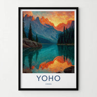 Yoho Poster - Canada Wall Art - Vibrant Alpine Reflection Home Decor