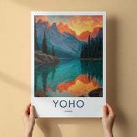 Yoho Poster - Canada Wall Art - Vibrant Alpine Reflection Home Decor