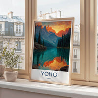 Yoho Poster - Canada Wall Art - Vibrant Alpine Reflection Home Decor