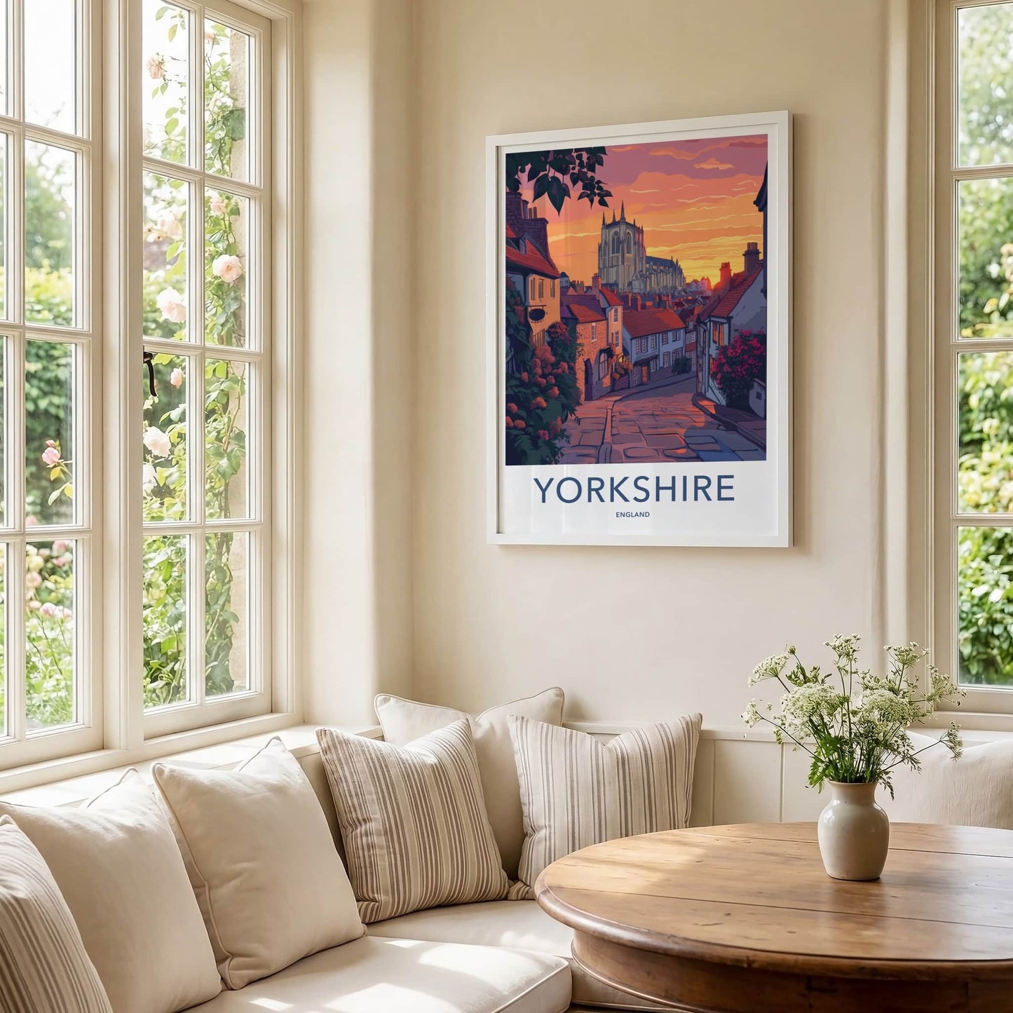Yorkshire Poster - England Travel Art - Grand Minster Sunset Home Decor