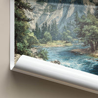 Yosemite Poster - California Travel Art - Majestic Dome River Wall Decor