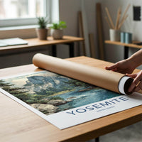 Yosemite Poster - California Travel Art - Majestic Dome River Wall Decor