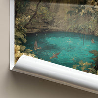 Yucatan Poster - Mexico Travel Art - Lush Cenote Entrance Home Decor