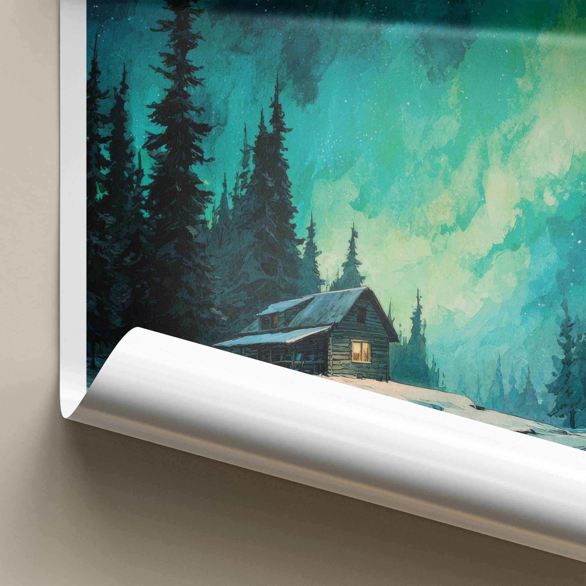Yukon Poster - Canada Framed Print - Cozy Cabin Aurora Framed Decor