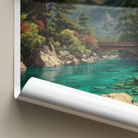 Yulong Xueshan Poster - China Travel Art - Turquoise River Mountain Home Decor