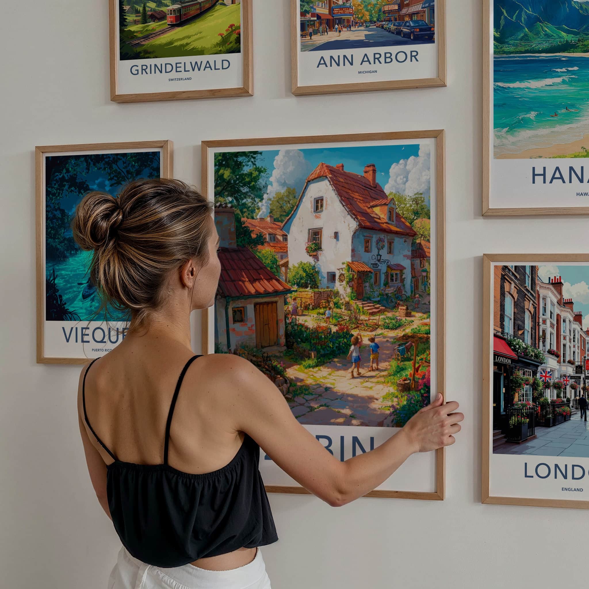 Zabin Poster - Poland Wall Art - Charming Village Pathway Gallery Art