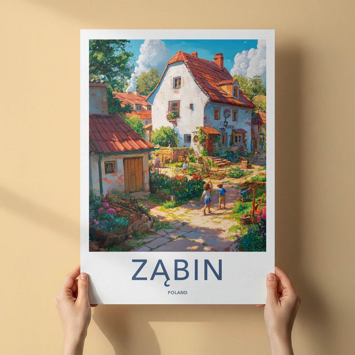 Zabin Poster - Poland Wall Art - Charming Village Pathway Gallery Art