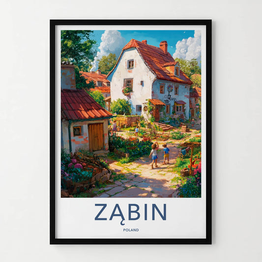 Zabin Poster - Poland Wall Art - Charming Village Pathway Gallery Art