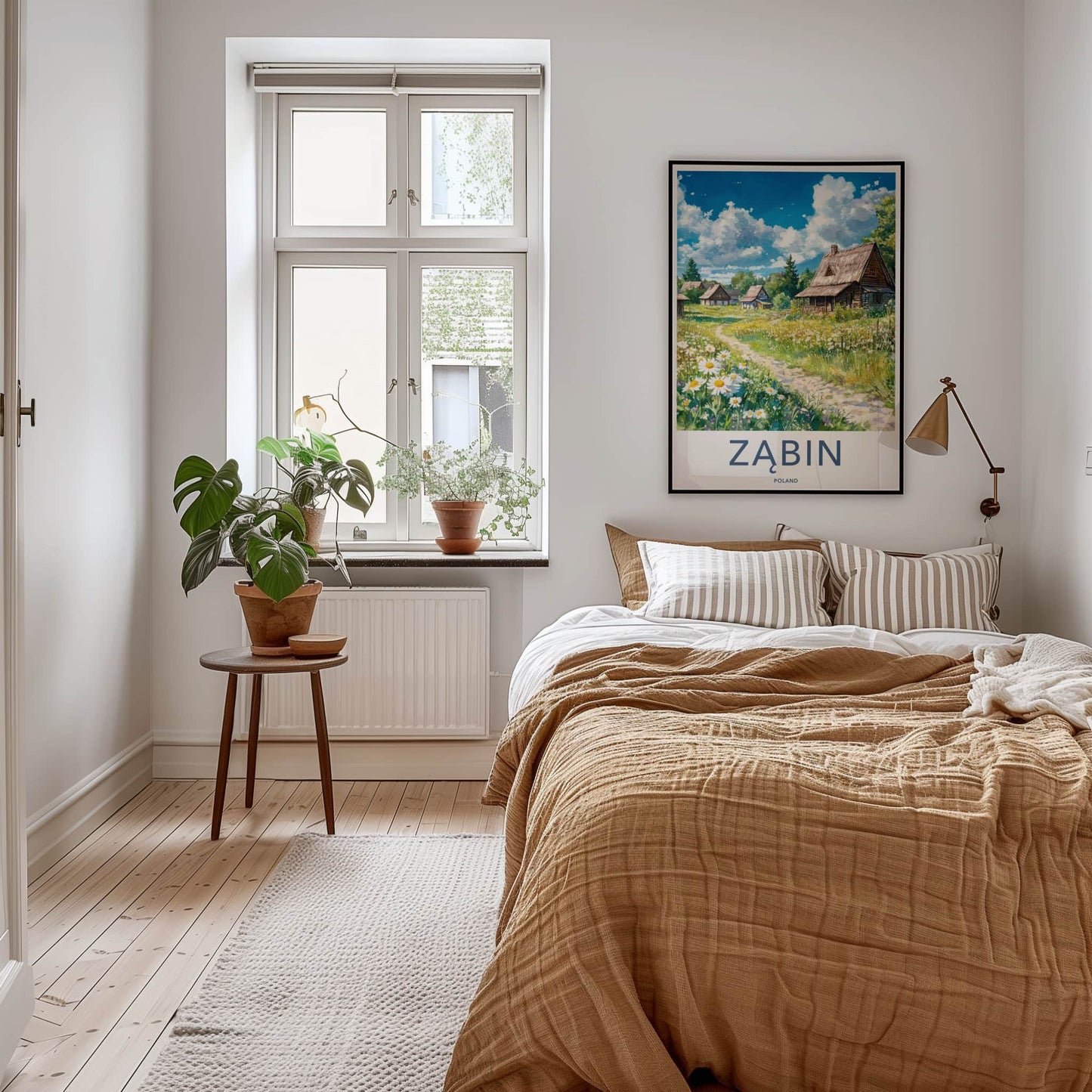 Zabin Poster - Poland Wall Art - Rural Village Wildflowers Home Decor