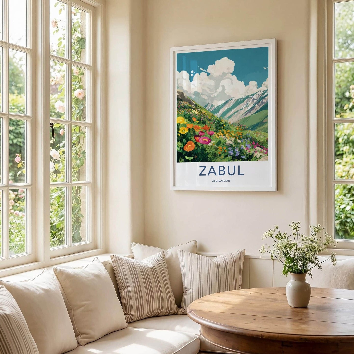 Zabul Poster - Afghanistan Travel Art - Vibrant Mountain Landscape Home Decor