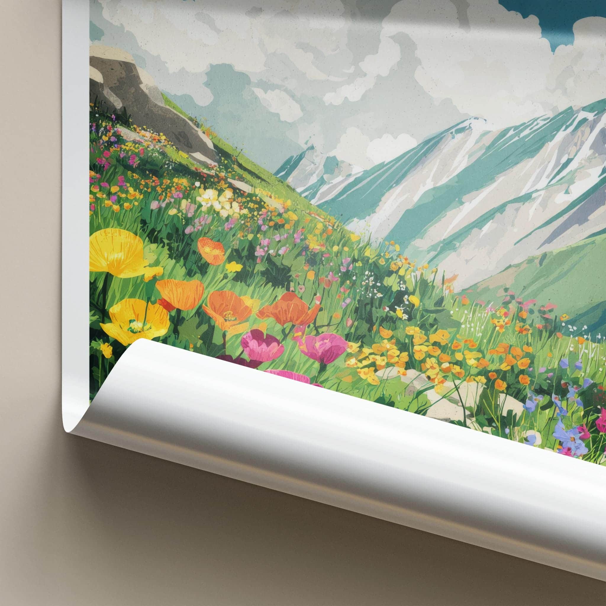 Zabul Poster - Afghanistan Travel Art - Vibrant Mountain Landscape Home Decor