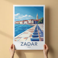 Zadar Poster - Croatia Travel Art - Historic Adriatic Town Home Decor