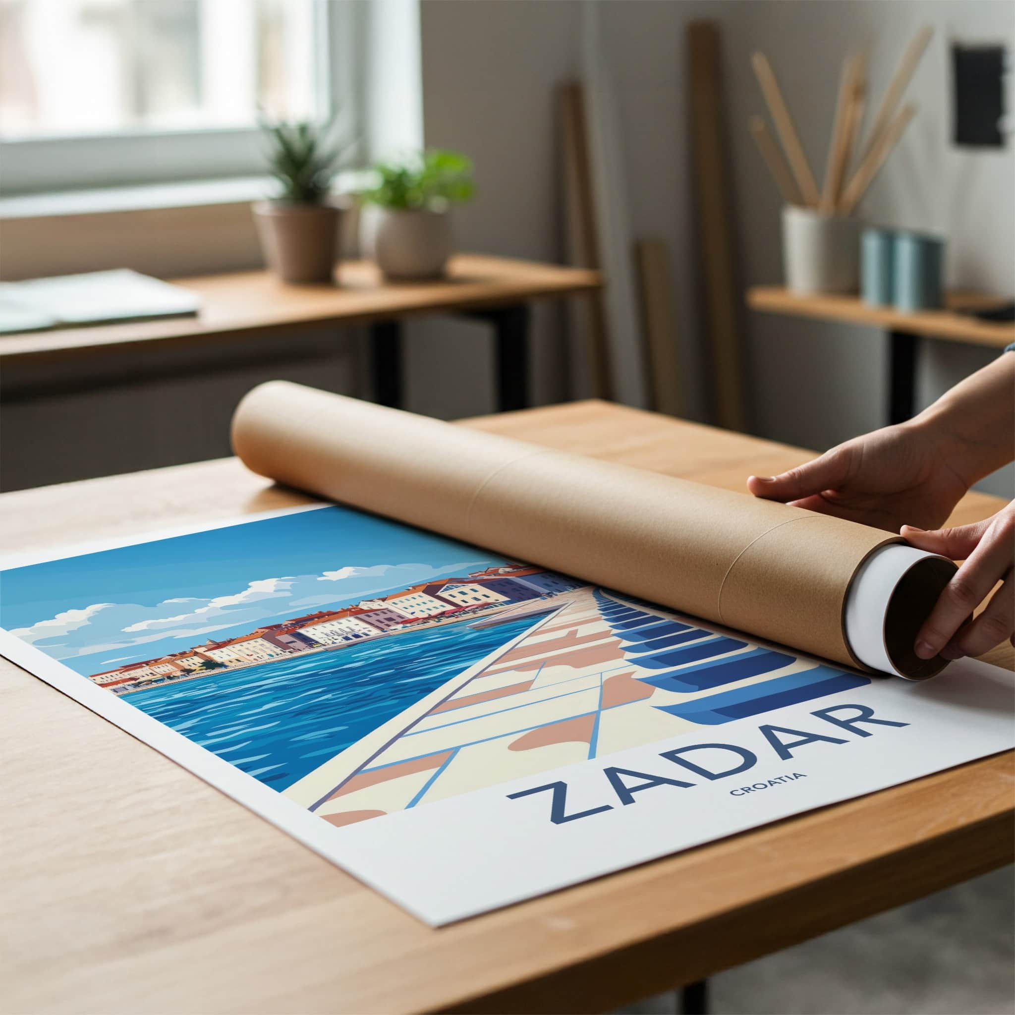 Zadar Poster - Croatia Travel Art - Historic Adriatic Town Home Decor