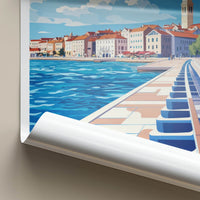 Zadar Poster - Croatia Travel Art - Historic Adriatic Town Home Decor