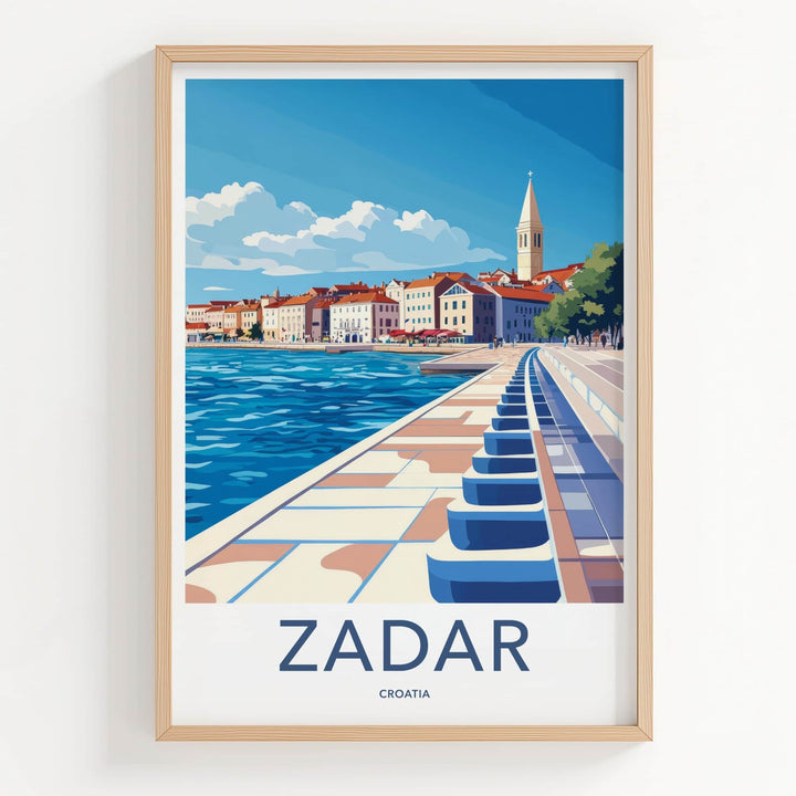 Zadar Poster - Croatia Travel Art - Historic Adriatic Town Home Decor