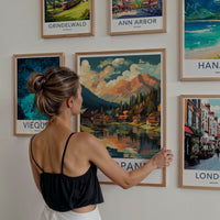 Zakopane Poster - Poland Travel Art - Colorful Alpine Village Home Decor