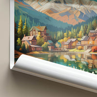 Zakopane Poster - Poland Travel Art - Mountain Lake Village Home Decor