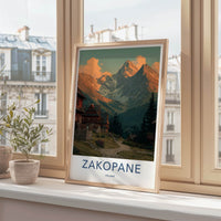 Zakopane Poster - Poland Travel Art - Mountain Village Scene Home Decor