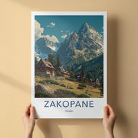 Zakopane Poster - Poland Travel Art - Mountain Village View Home Decor