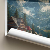 Zakopane Poster - Poland Travel Art - Snowy Peaks Village Home Decor