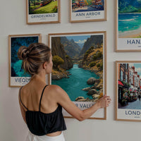 Zanskar Valley Poster - India Travel Art - Ladakh Turquoise River Canyon Wall Decor