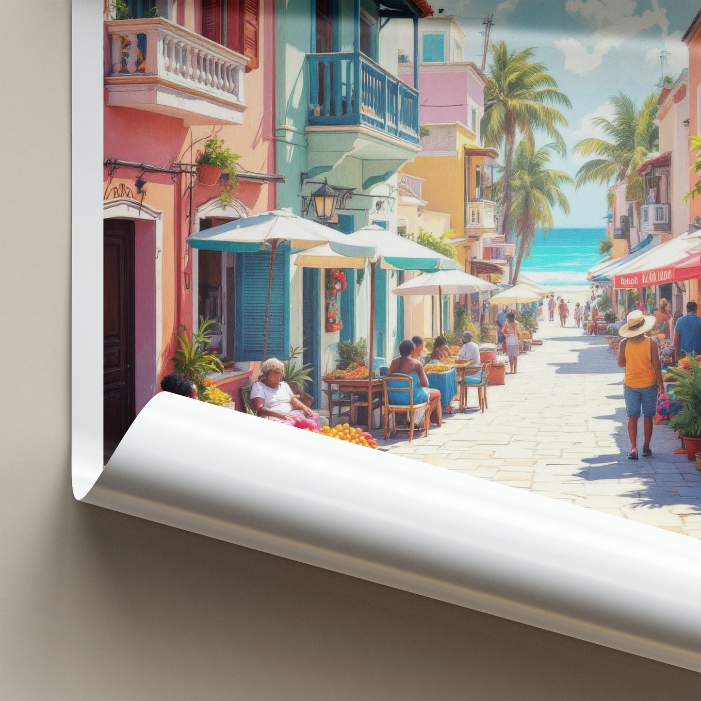 Zanzibar Poster - Tanzania Travel Print - Vibrant Island Marketplace Home Decor