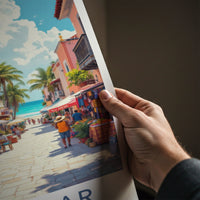 Zanzibar Poster - Tanzania Travel Print - Vibrant Island Marketplace Home Decor