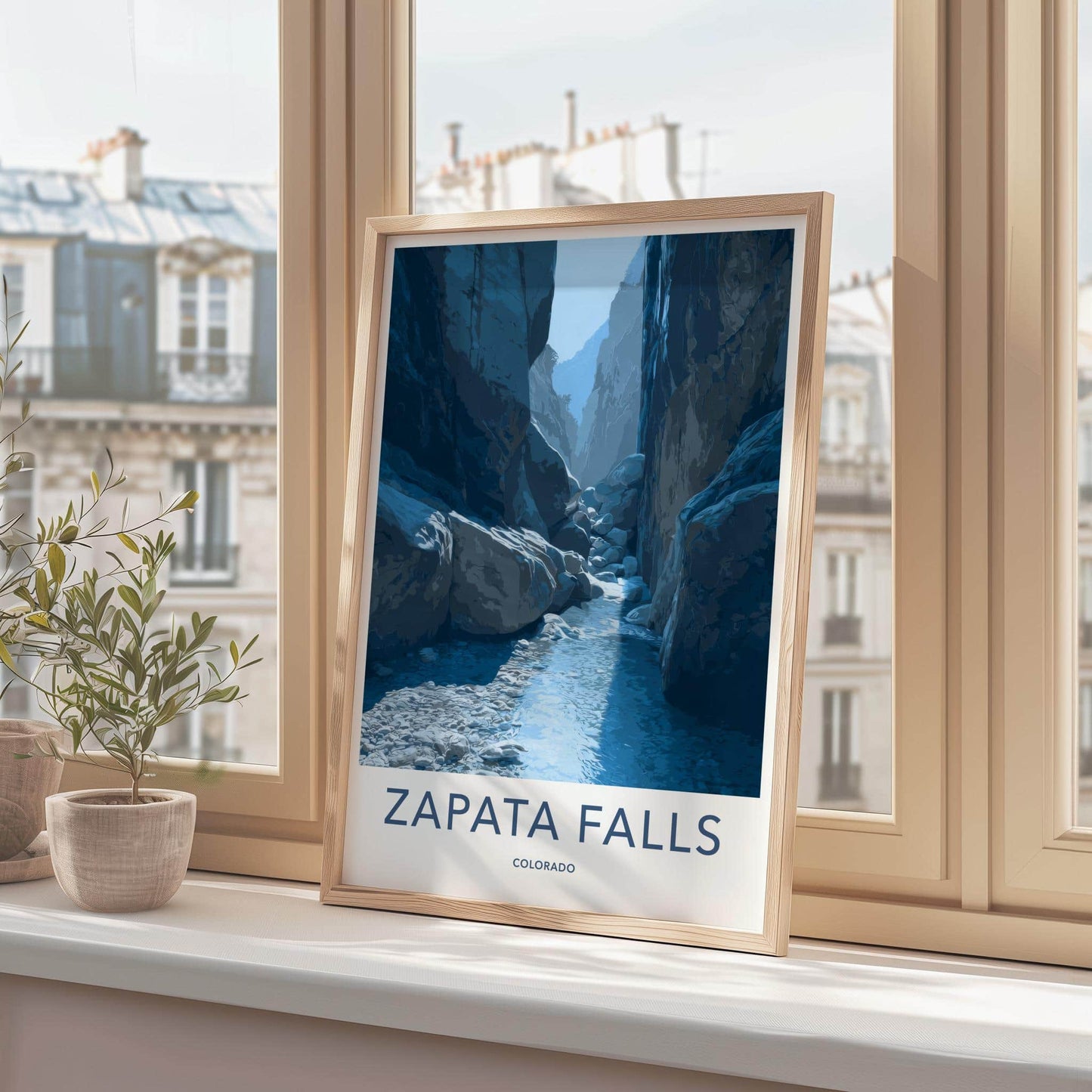 Zapata Falls Poster - Colorado Travel Print - Canyon Wall Decor