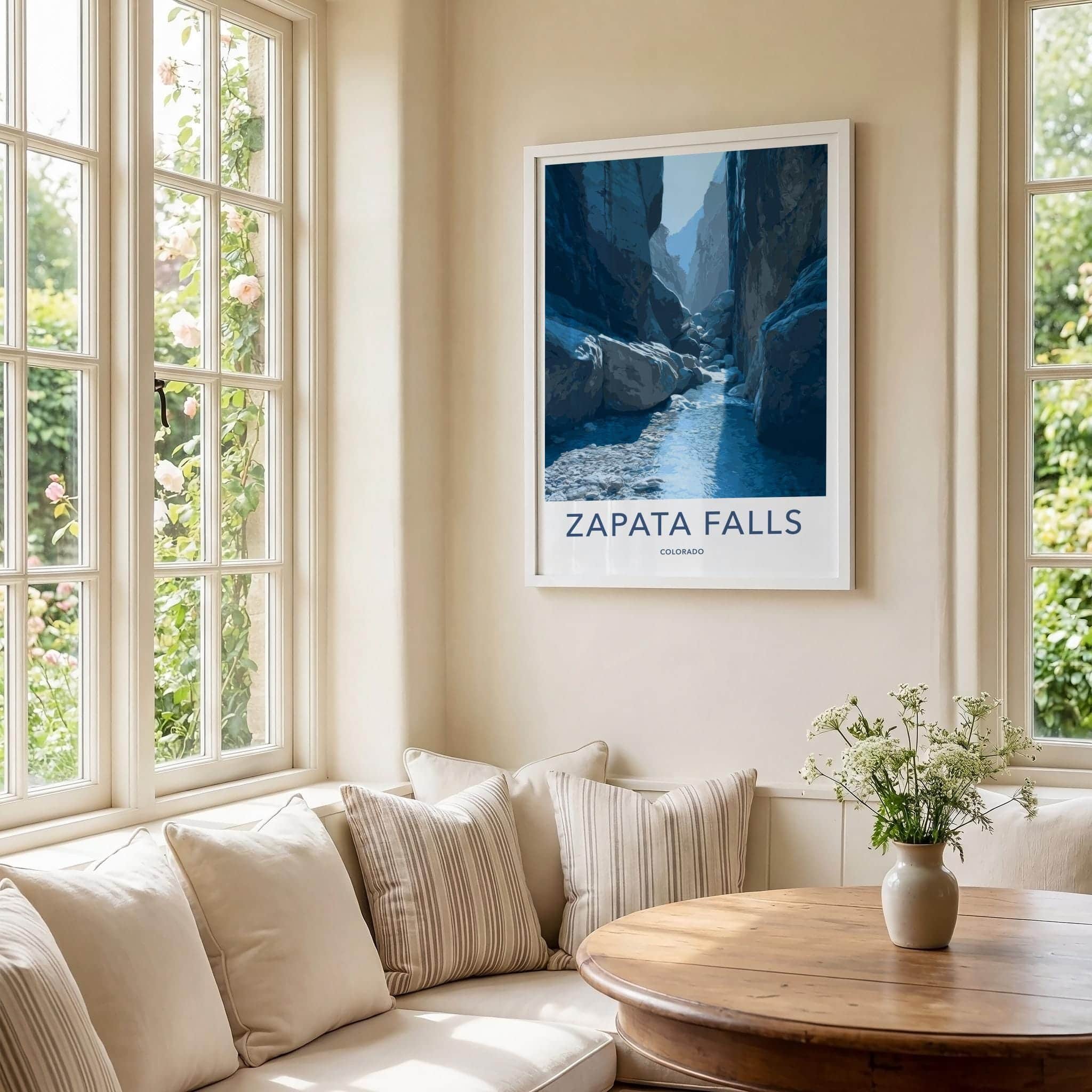 Zapata Falls Poster - Colorado Travel Print - Canyon Wall Decor