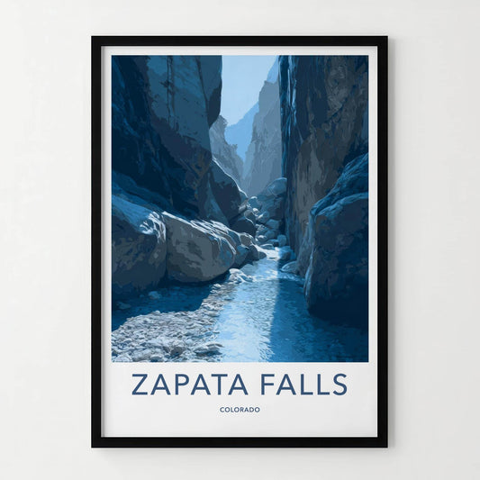 Zapata Falls Poster - Colorado Travel Print - Canyon Wall Decor