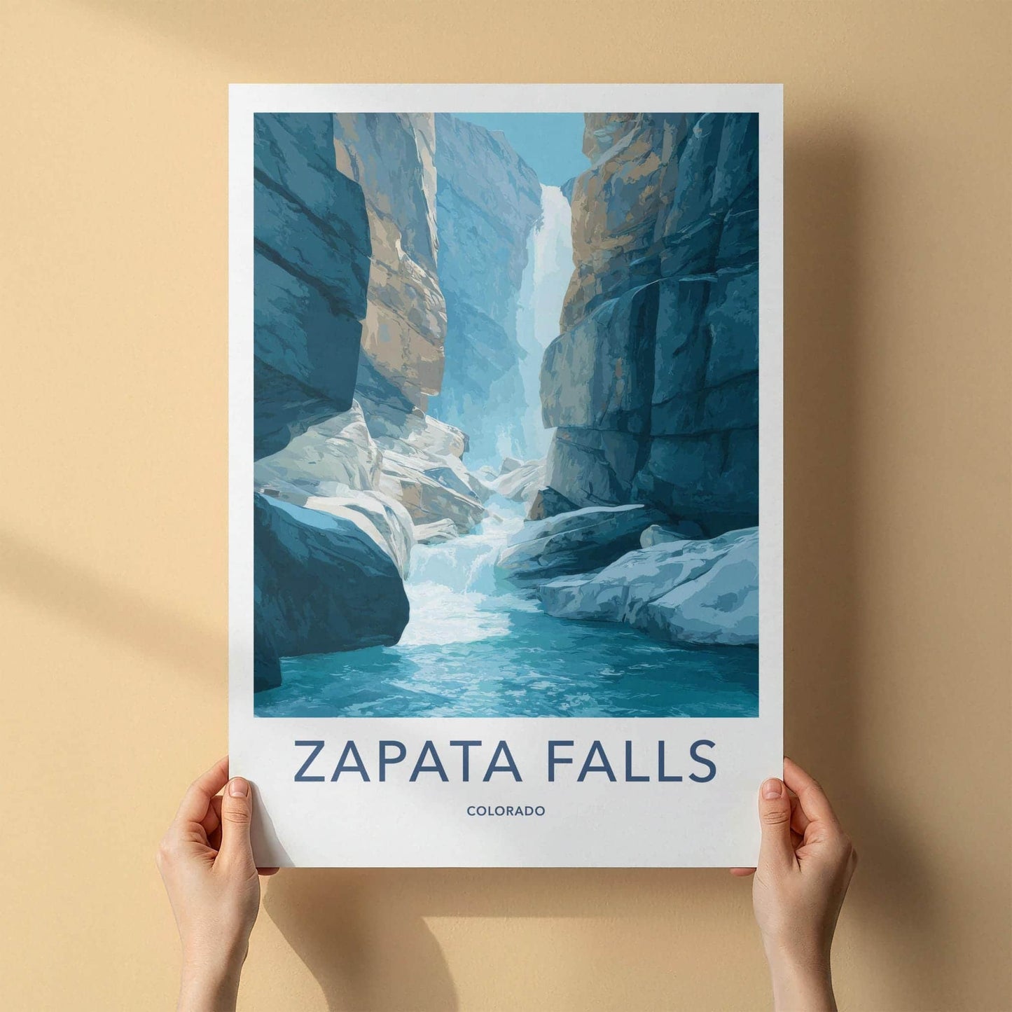 Zapata Falls Poster - Colorado Wall Art - Canyon Falls Home Decor