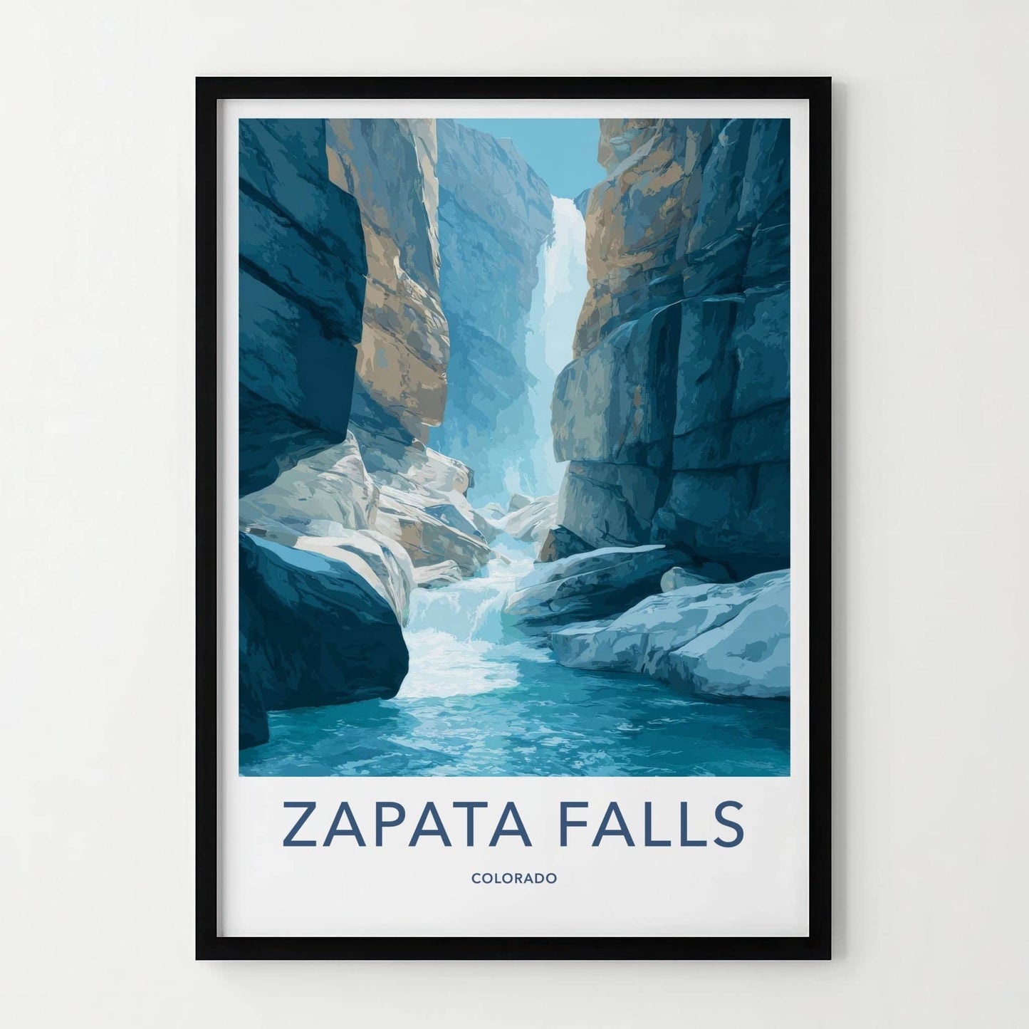 Zapata Falls Poster - Colorado Wall Art - Canyon Falls Home Decor