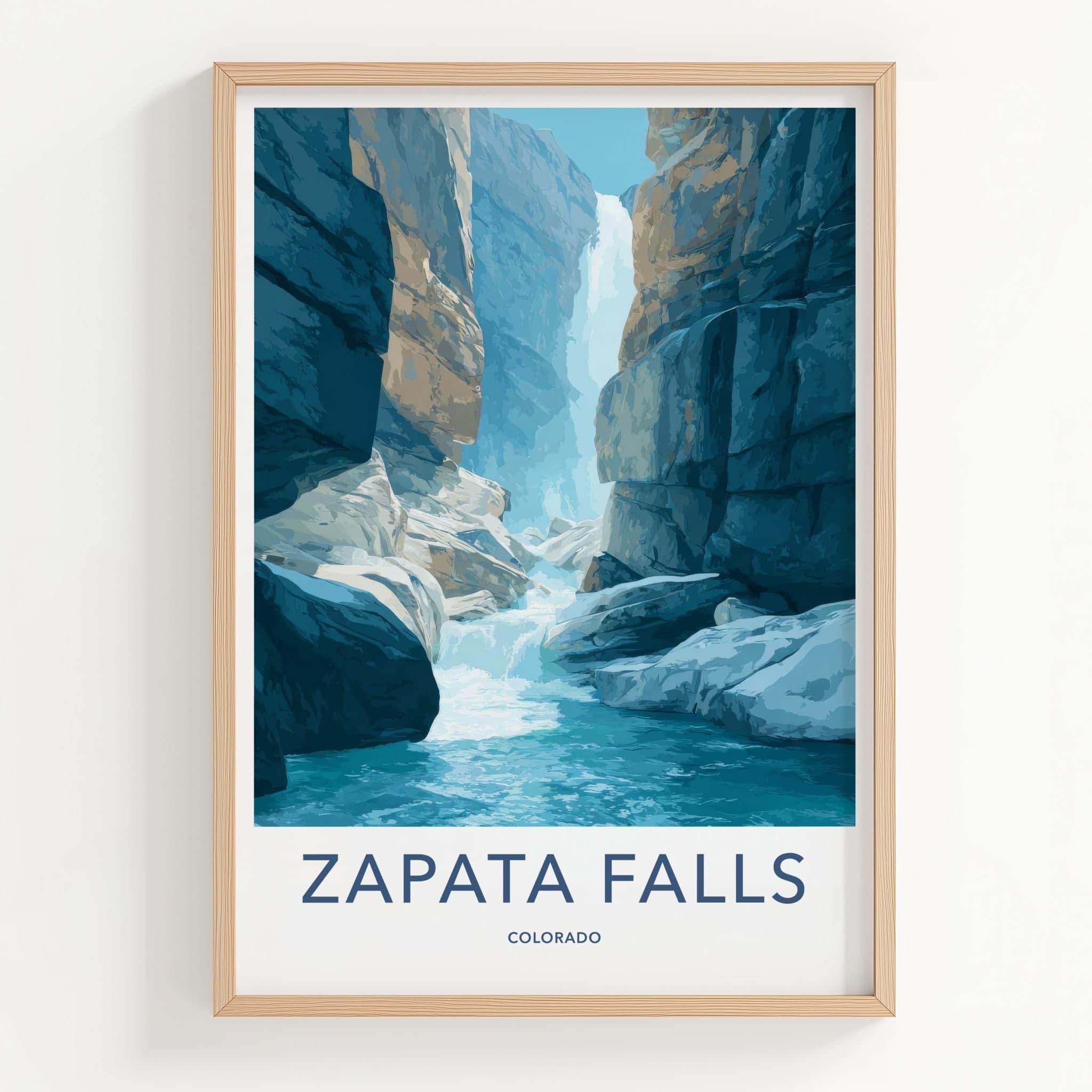 Zapata Falls Poster - Colorado Wall Art - Canyon Falls Home Decor