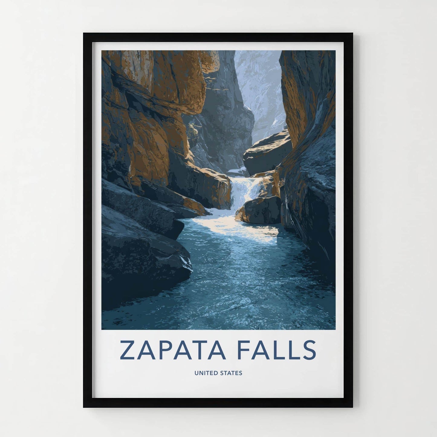 Zapata Falls Poster - Colorado Wall Art - Canyon Rocky Waterfall Home Decor