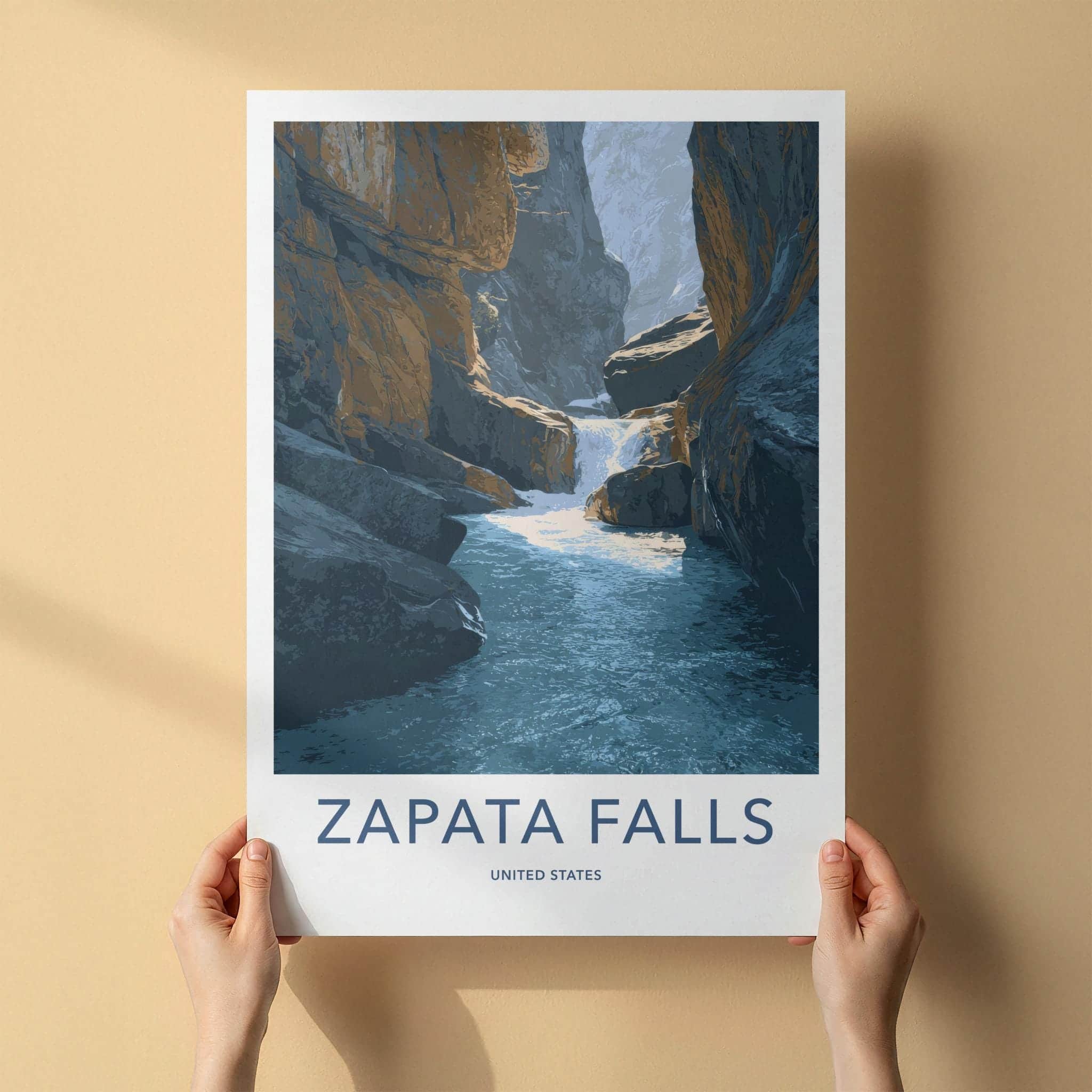 Zapata Falls Poster - Colorado Wall Art - Canyon Rocky Waterfall Home Decor