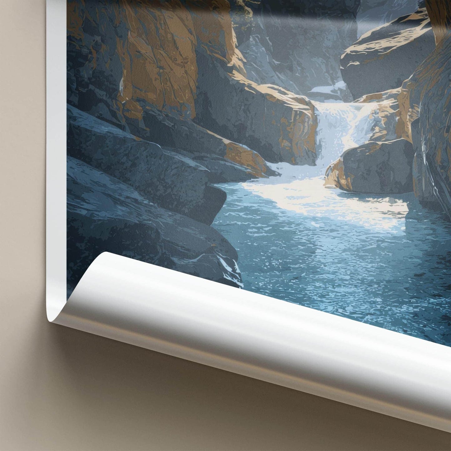 Zapata Falls Poster - Colorado Wall Art - Canyon Rocky Waterfall Home Decor
